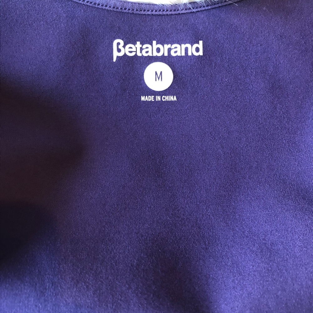 Betabrand Peplum Purple Top Cap Sleeves Size Med - Picture 3 of 4